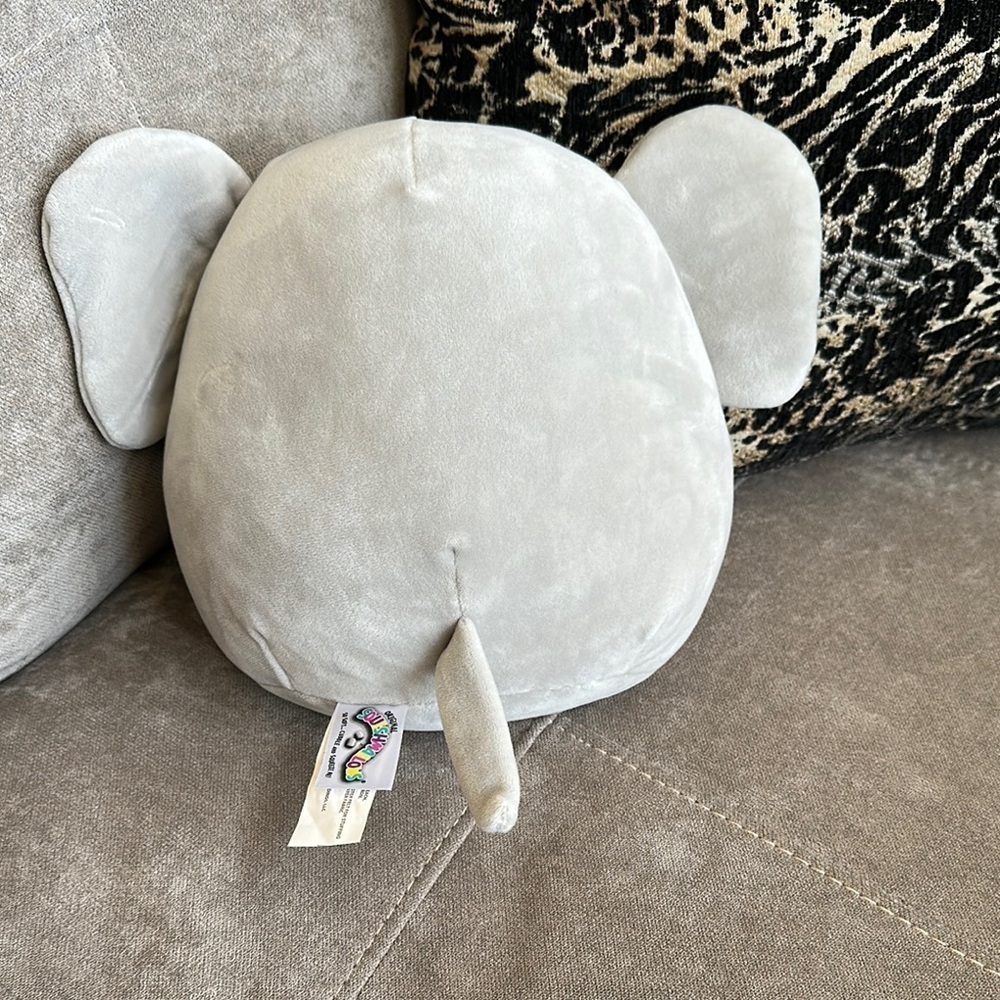 Squishmallows Gray and Pink Accent Pillow with Modern Iridescence 8” - Picture 3 of 4
